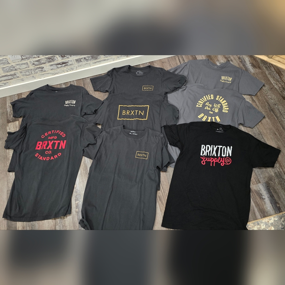 8 size medium Brixton t shirts All Mint !!!! No Marks Or Stains